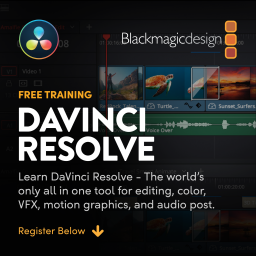 Formación gratuita en DaVinci Resolve con Blackmagic Design: edición, color y flujos colaborativos al alcance de todos