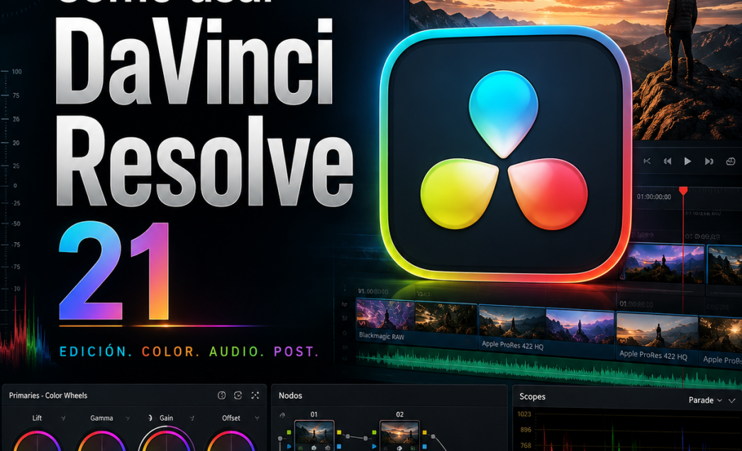Cómo usar DaVinci Resolve 21: guía completa + entrenamiento gratis oficial de Blackmagic